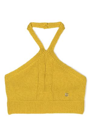 top in cotone giallo ERMANNO SCERVINO KIDS | SFMA013CFL0092000